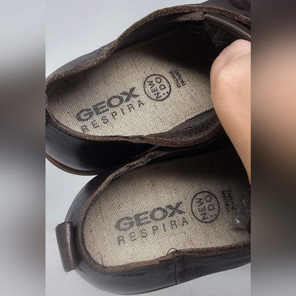 Geox Men's Dk Coffee New Do B Pure Leather Casual Shoes Size EUR 41 US 8 - Picture 11 of 16